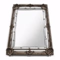 Set antique mirror frame, door frame classic ornament are isolated on a white background. Royalty Free Stock Photo