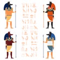 Set of Anubis Royalty Free Stock Photo