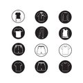 Set of Apparel shirt and T-shirt Icon Clothing icons