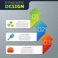 Set Apple, Chicken leg and Burger. Business infographic template. Vector.
