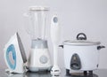 Kitchen Appliances on a neutral background Royalty Free Stock Photo