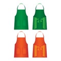 Set of aprons isolated. Uniform part for several work categories
