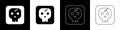 Set Archeology icon isolated on black and white background. Vector Royalty Free Stock Photo
