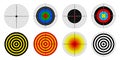 Set archery target isolated, goal symbol collection, darts bullseye - vector