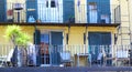 Set Architecture of the French Quarter in New Orleans, Louisiana. Royalty Free Stock Photo