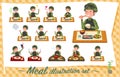 Flat type military wear man_Meal