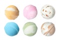 Set with aromatic bath bombs Royalty Free Stock Photo