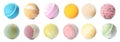 Set with aromatic bath bombs Royalty Free Stock Photo