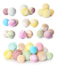 Set with aromatic bath bombs Royalty Free Stock Photo