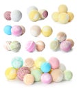 Set with aromatic bath bombs