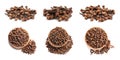Set with aromatic dried cloves on white background. Banner design Royalty Free Stock Photo