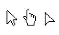 set of arrow cursor and hand cursor icons Royalty Free Stock Photo