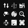 Set Arrow, Hierarchy organogram chart, Factory, Pie infographic, Graph, diagram, Infographic element, Delivery tracking