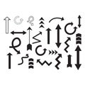 Set arrow icon. Collection different arrows sign. Set of flat icons, signs, symbols arrow for interface design, web design, apps a