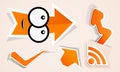 Set arrow icon pointer Internet wifi web