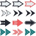 set-arrow-icon Royalty Free Stock Photo