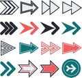set-arrow-icon Royalty Free Stock Photo