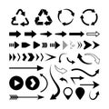 Set of arrow icons. Royalty Free Stock Photo