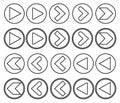 Set Arrow icons, symbols design template, isolated signs, vector illustration Royalty Free Stock Photo