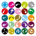 Set of arrow icons. vector illustration arrow shapes in various styles. Royalty Free Stock Photo
