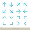 Set Arrow Outline Icon Logo Template Illustration Design. Vector EPS 10