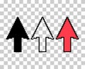 Set of Arrow pixel icon, web cursor click mouse symbol, computer pointer vector illustration Royalty Free Stock Photo