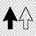 Set of Arrow pixel icon, web cursor click mouse symbol, computer pointer vector illustration Royalty Free Stock Photo