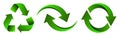 Set of arrow recycle, means using recycled resources Ã¢â¬â vector