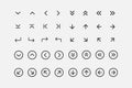 Set of arrow vector icon isolated Royalty Free Stock Photo