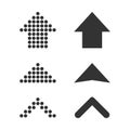 Set arrows icon. Vector illustration. Business concept arrow dot Royalty Free Stock Photo