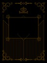 Set of Art deco borders and frames. Vector illustration. Royalty Free Stock Photo