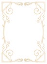 Set of Art deco borders and frames. Vector illustration. Royalty Free Stock Photo