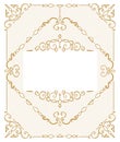 Set of Art deco borders and frames. Vector illustration. Royalty Free Stock Photo