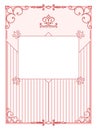 Set of Art deco borders and frames. Vector illustration. Royalty Free Stock Photo