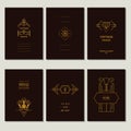 Set of Art Deco Cards Royalty Free Stock Photo