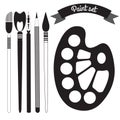 Set of art and paint supplies vector Royalty Free Stock Photo