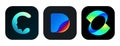 Set of artificial intelligence services icons, on transparent background, for generating photo and video, such as Creati