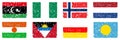 Set of artistic flags of the world Royalty Free Stock Photo