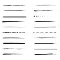 Set of artistic pen brushes. Vector illustration. EPS 10.