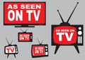 Set of as seen on TV Royalty Free Stock Photo