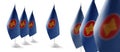 Set of ASEAN national flags on a white background Royalty Free Stock Photo