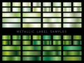 Set of assorted metallic label samples, vector illustration. Royalty Free Stock Photo