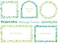 Set of assorted mosaic message frames, vector illustration.