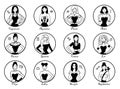 Set of astrology signs Royalty Free Stock Photo