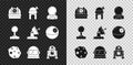 Set Astronomical observatory, Astronaut helmet, Asteroid, Robot, Joystick and Satellite dish icon. Vector