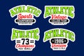 Set Athletic vintage college varsity badge labels