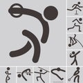 Set of athletics icons