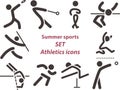 2562 - Set of athletics icons