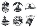 Set of ATV emblems, badges and icons. Royalty Free Stock Photo