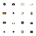 Set of audio and video icons. Vector illustration decorative design Royalty Free Stock Photo